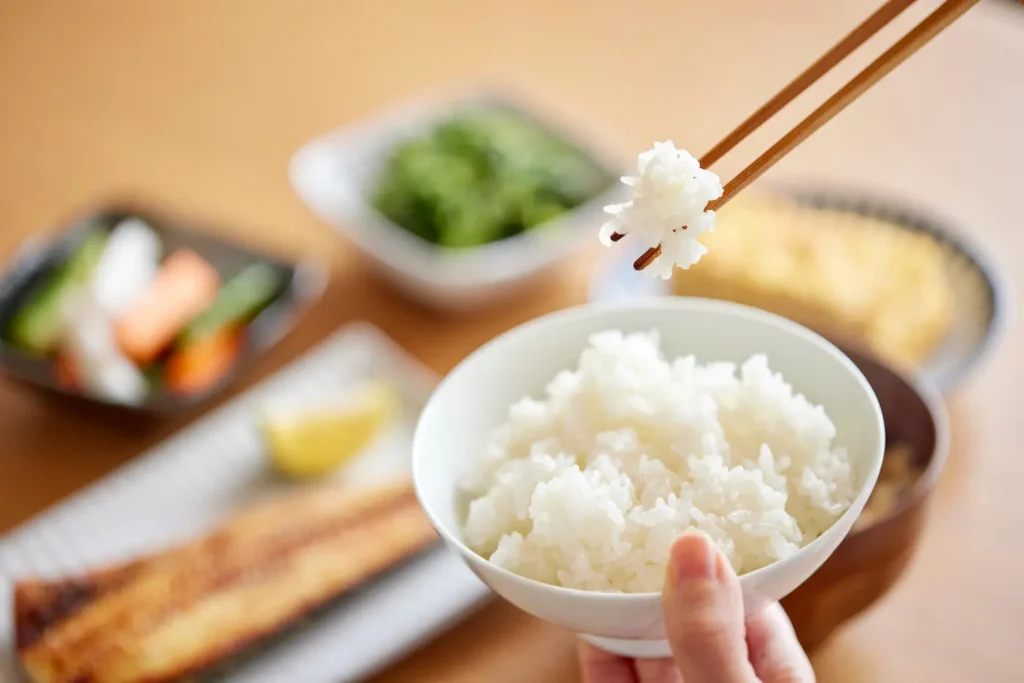 Freshly cooked rice